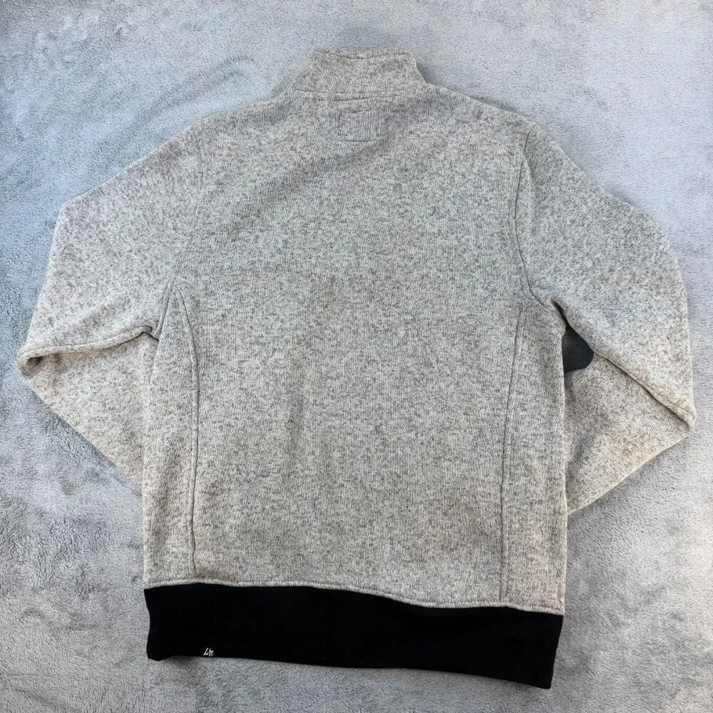 ’47 Chicago Bulls Men’s Quarter Zip Fleece Pullover Heather Gray Medium
